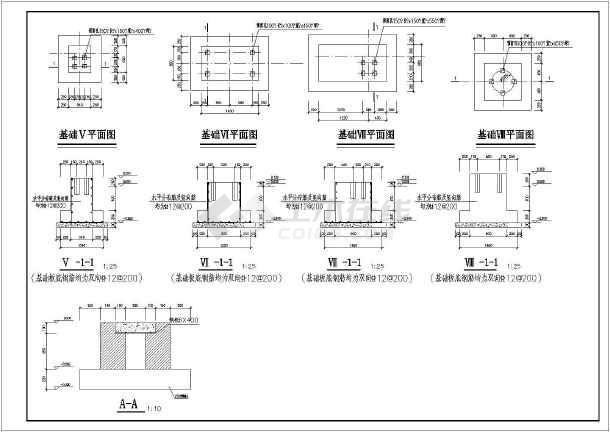 锅炉房钢筋混凝土结构设计cad施工图及设备基础详图