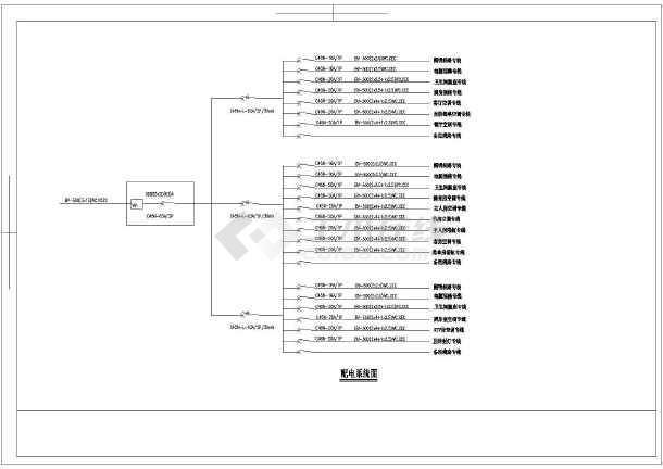 两层别墅cad水电施工图带电路系统图