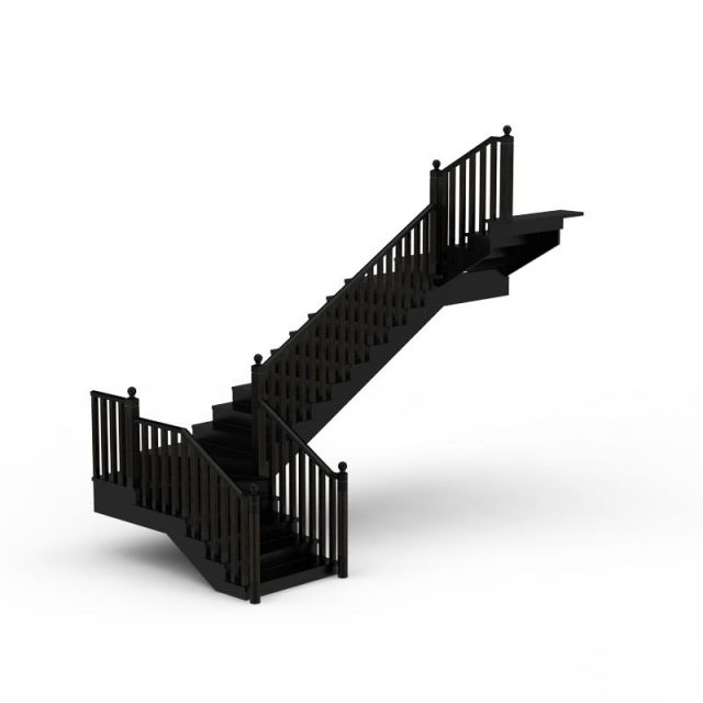 黑色旋转楼梯3d模型下载