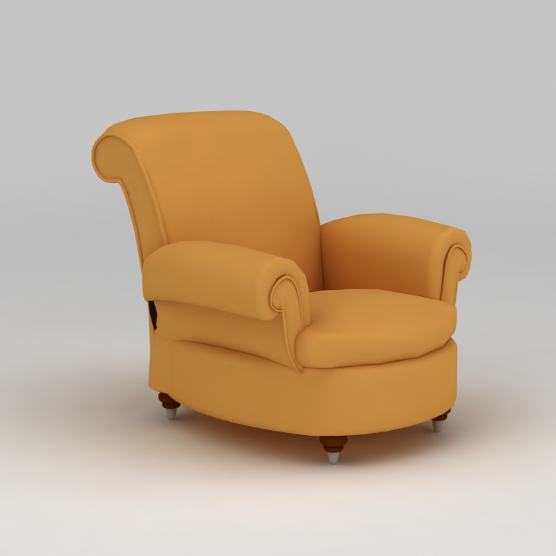 欧式单体沙发3d模型下载