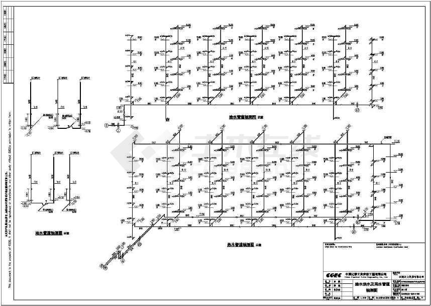 某公司6层员工宿舍给排水设计施工图