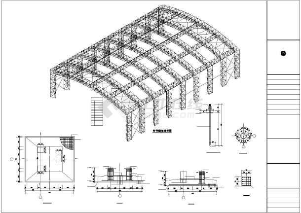 某50米跨空间管桁架钢结构施工图