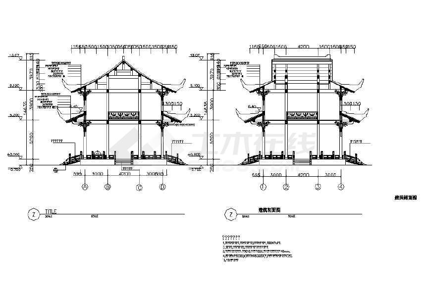 某地古建重檐歇山顶亭子设计施工图