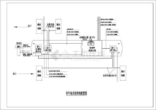 停车场系统管线配置设计图CAD原图