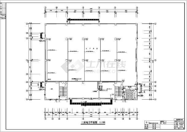 某食堂建筑电气设计施工cad平面图