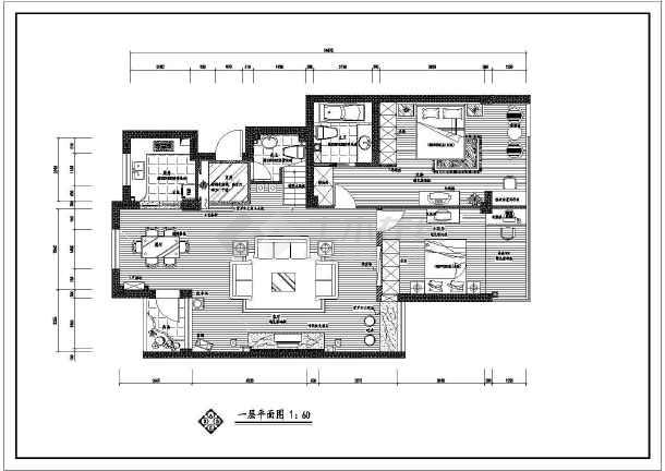 两层复式家装cad室内设计方案图纸图片