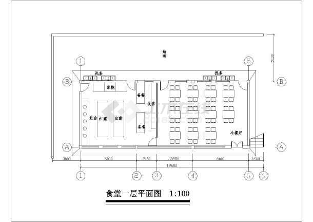 小学食堂平面图