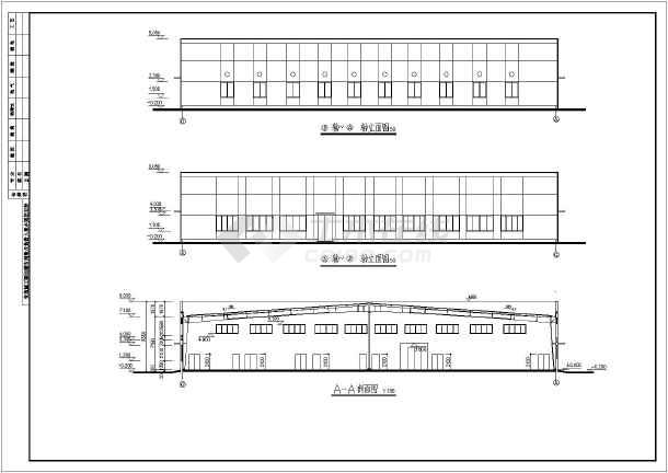 某地区中型单层钢结构厂房建筑施工图