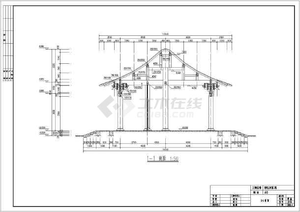 某知名仿古建筑物建筑施工图