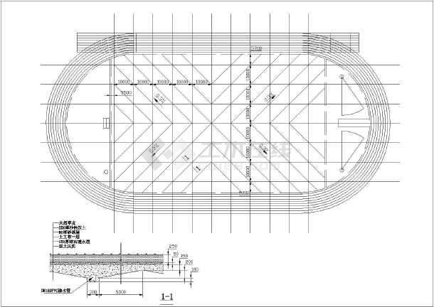 400米标准塑胶田径场建筑设计图图片3