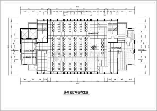 某公司多功能会议室cad装修施工图纸