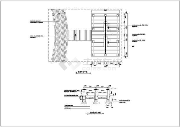 小区景观补水井亲水平台cad大样设计图