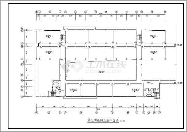 某学校实验楼cad施工图