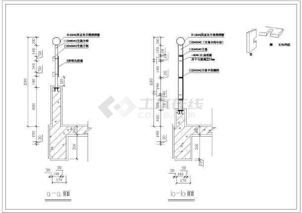 某地区阳台建筑设计大样cad施工图