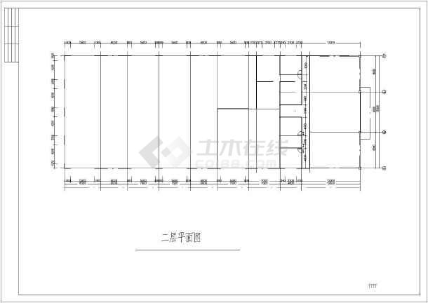 某轻钢结构二层车展厅建筑设计图纸