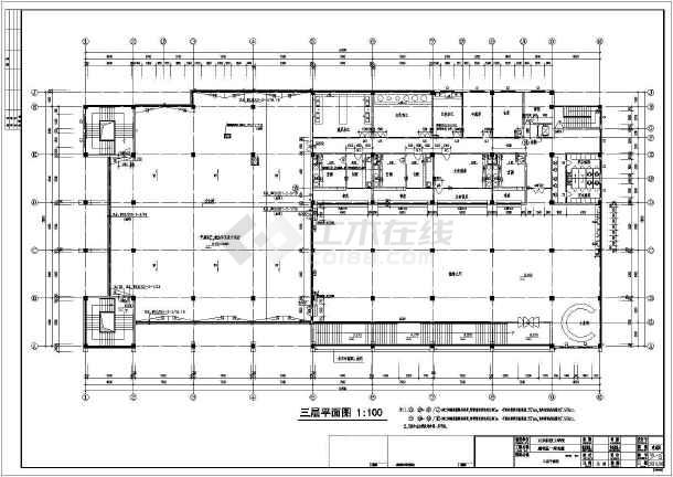 某市农机技工学校食堂建筑施工图