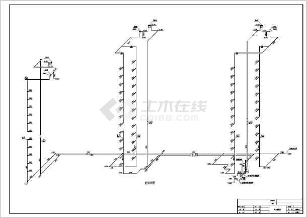 某高层楼房给排水系统设计施工cad图图片1