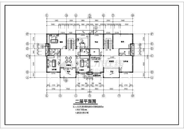 某市村民住宅建筑设计cad平立面图纸