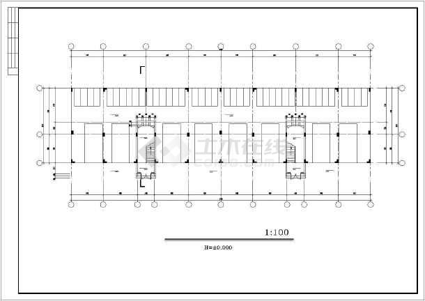 大学生宿舍公寓建筑设计cad施工平面图