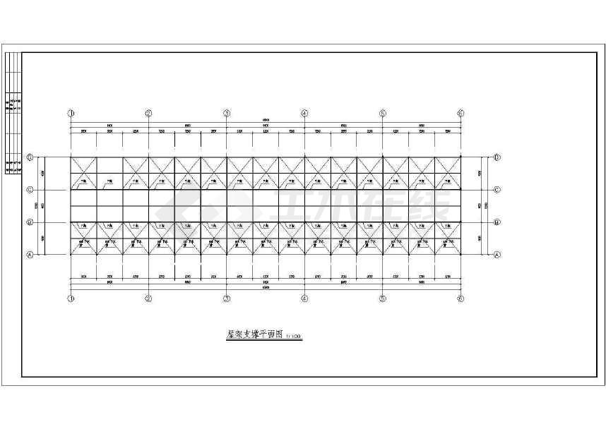 蔬菜温室大棚建筑结构设计cad施工图