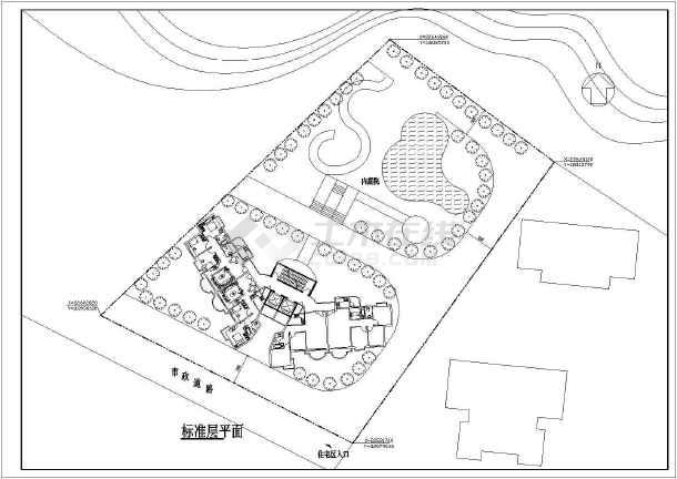 某地比较详细的武警住宅楼小区规划建筑图