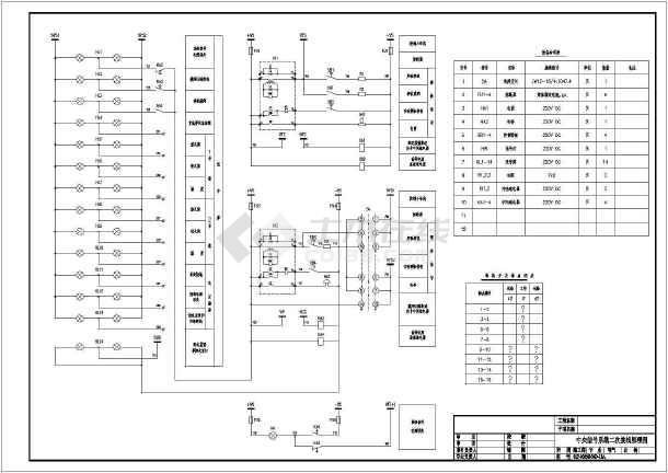 高压电源进线柜二次接线原理cad图