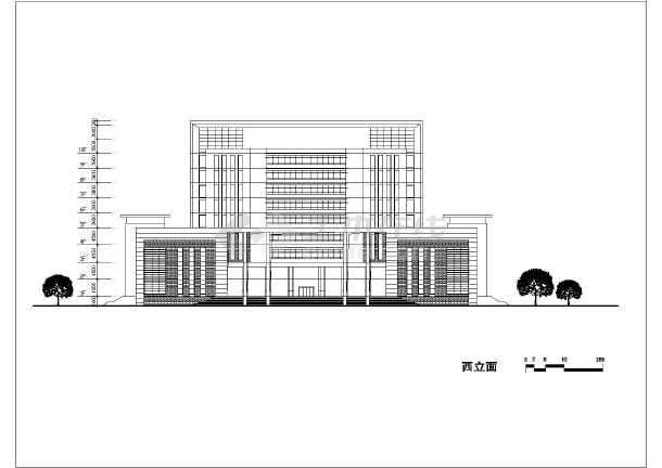 某较详细小型图书馆建筑设计方案图