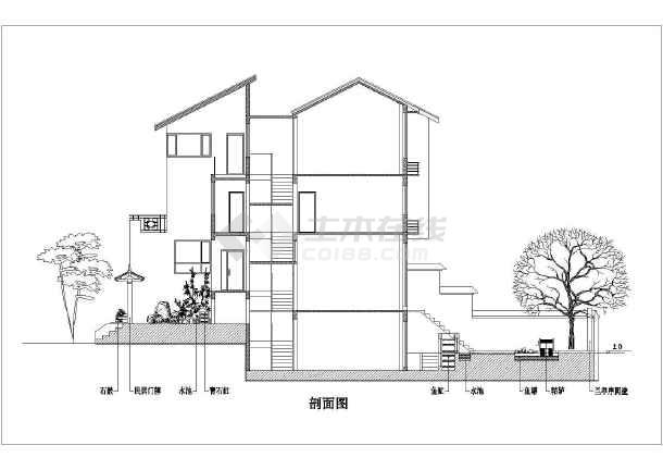 川西民居风格独栋别墅平面设计详图