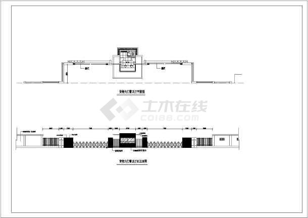 某地区学校警卫室建筑设计cad施工图