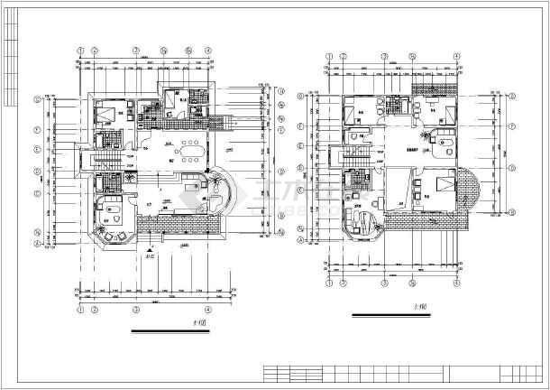 某地区别墅建筑设计施工图(含图纸目录)