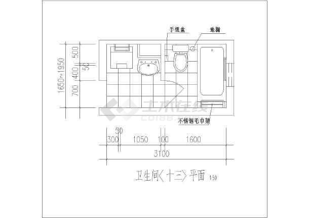 卫生间设计样式集详细完整的cad图纸