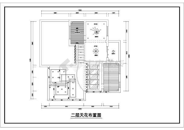 别墅住宅装修方案设计cad施工图天花吊顶设计详细图