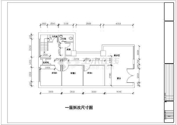 某地口腔诊所室内装修平面设计图