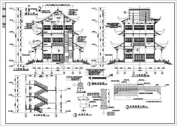 文昌阁古建筑设计施工图(共5张)