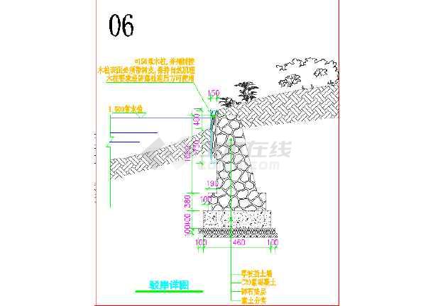 某地区的12种驳岸挡土墙详细布置图_挡土墙结构图