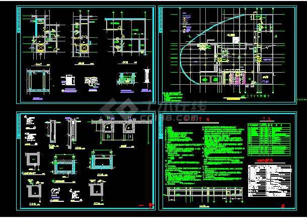 某地下室人防建筑设计cad方案施工图纸