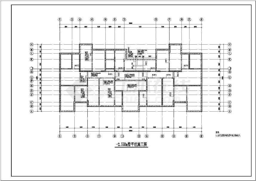 某地33层住宅楼建筑剪力墙结构图纸