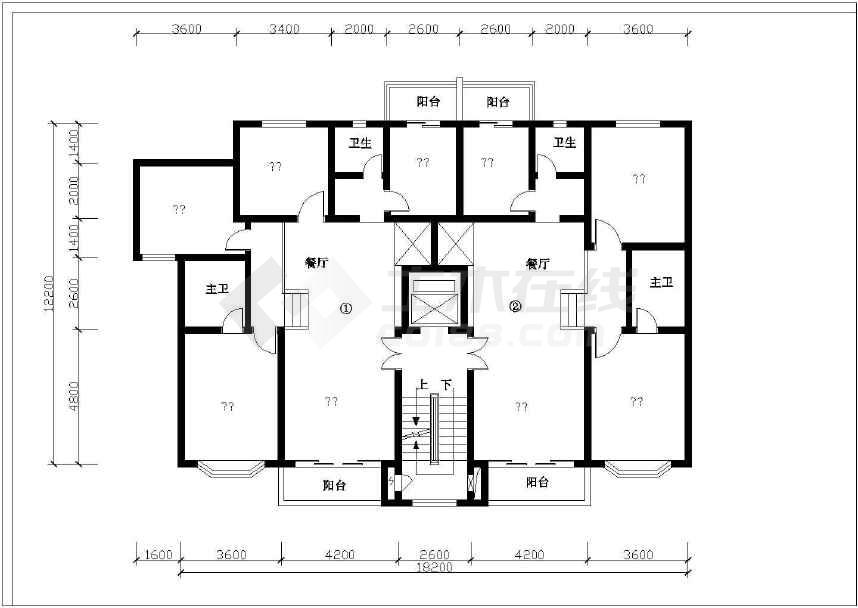 十分有用的多层住宅楼户型图(共20张)