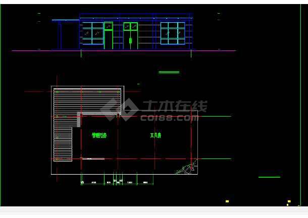 小区小卖部建筑方案设计全套cad图纸