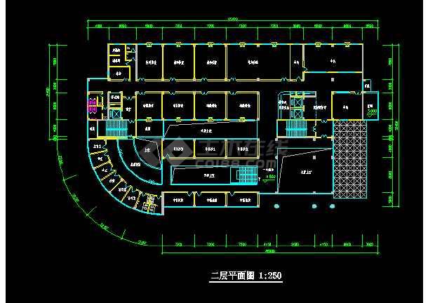 某医院综合楼平面设计方案cad设计平面图