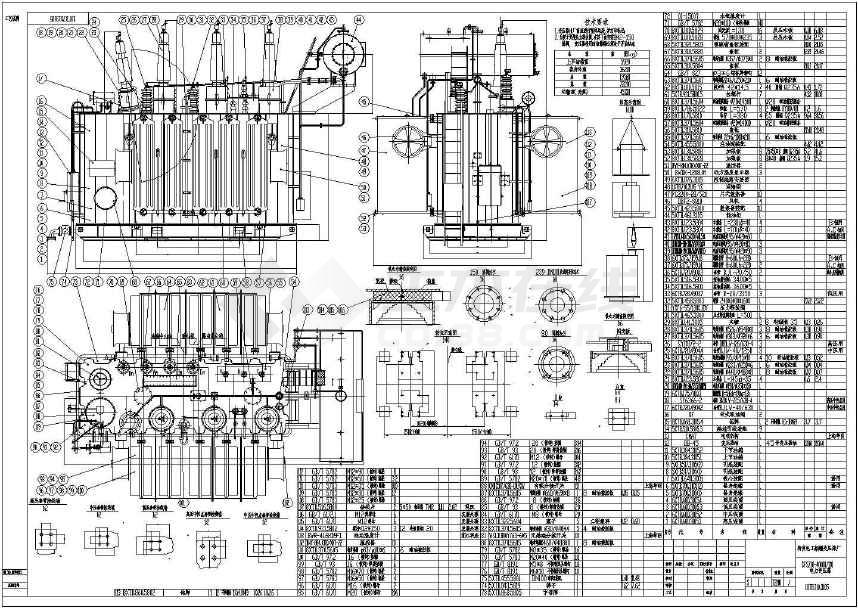 变压器全套图纸cad图纸共9张