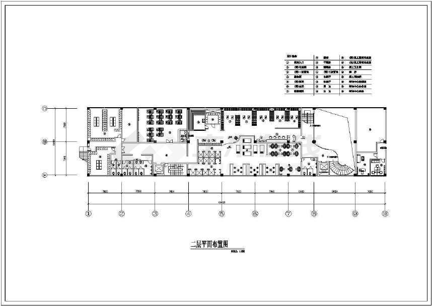 某地洗浴中心建筑平面布置图(共4张)