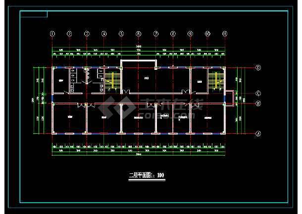 某四层综合办公楼cad结构设计施工详细图纸