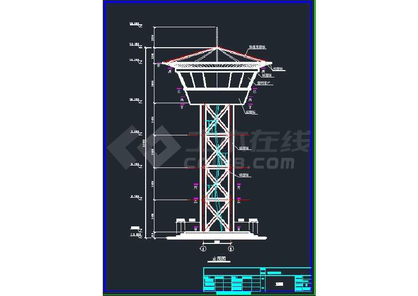 某地一套简单的了望塔钢结构设计图纸