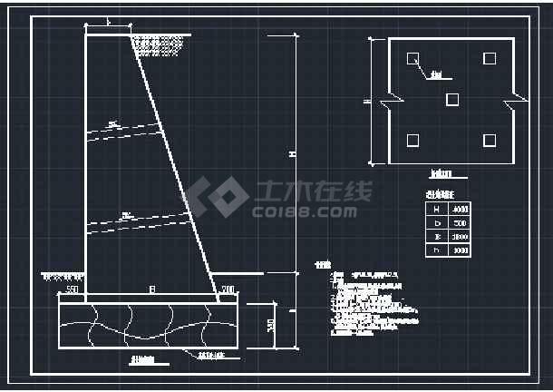 挡土墙结构大样cad图纸-图2