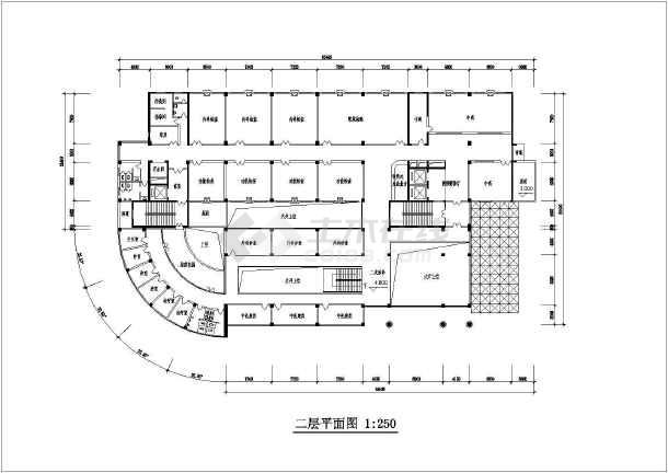 某医院综合楼平面设计施工cad方案图纸