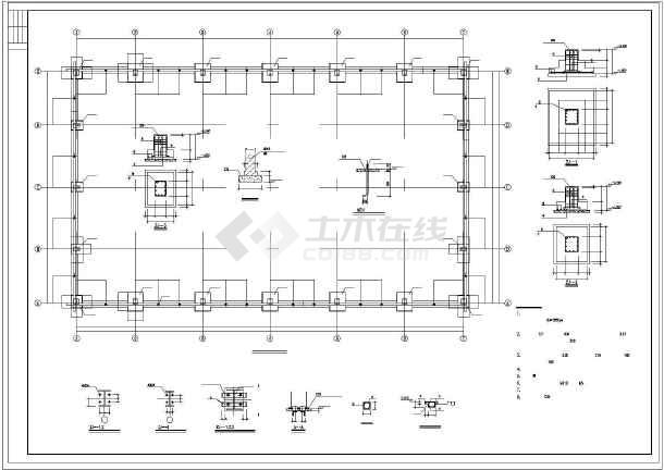 30m跨厂房建筑,结构图纸