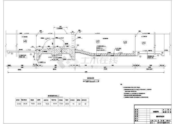 某地区橡胶坝cad施工设计图