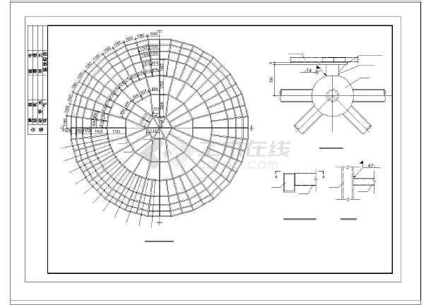 某穹顶焊接球网架全套施工图纸