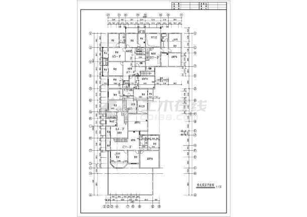 九龙园多层住宅楼建筑施工平面布置图(共5张)